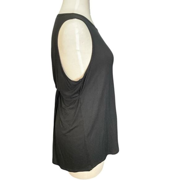 American Eagle Soft Sexy Ribbed Loose Black Size Small Cutouts on Back Oversized - Picture 2 of 10